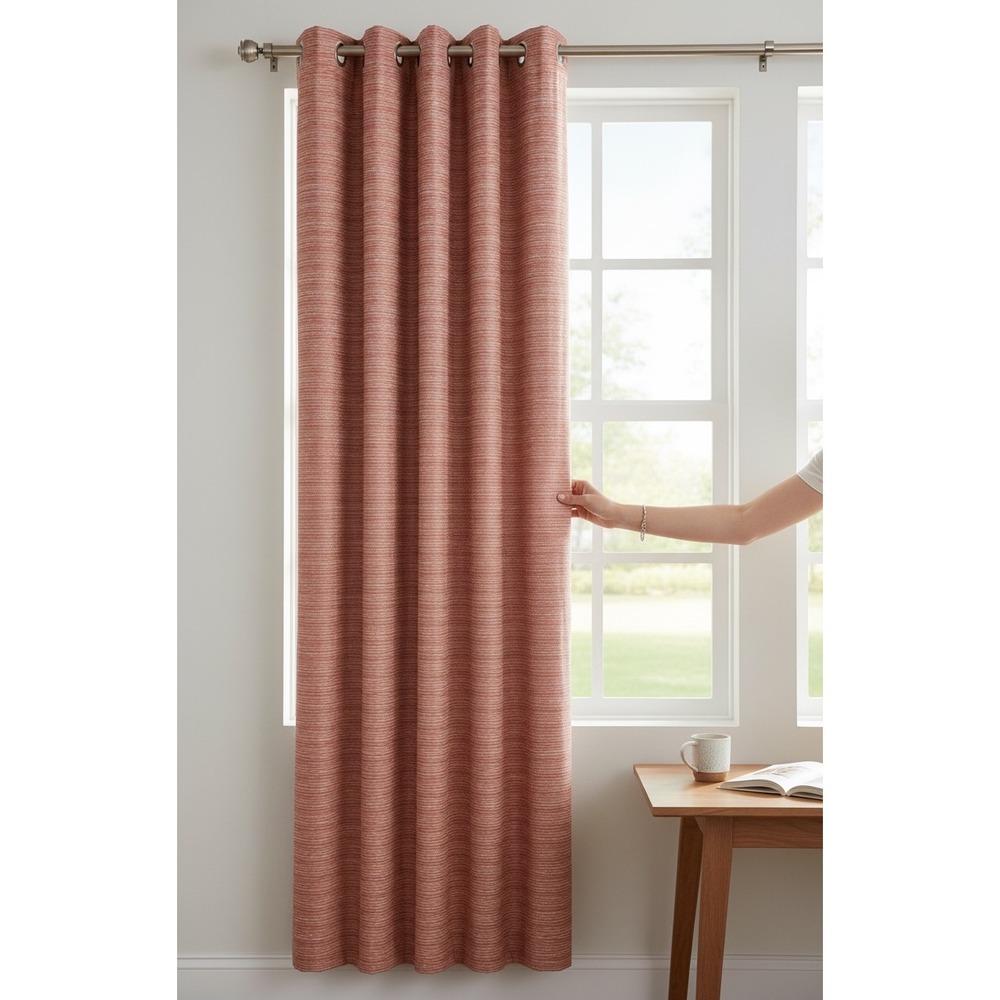 Mainstays Blackout Curtain Panel 38x84 Terracotta NEW Grommet Slub Texture